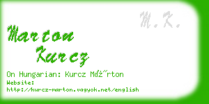 marton kurcz business card